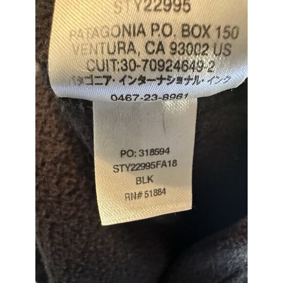 Patagonia Synchilla Fleece Full Zip Womens Black Jacket Logo Hiking Outdoors L - Picture 9 of 11